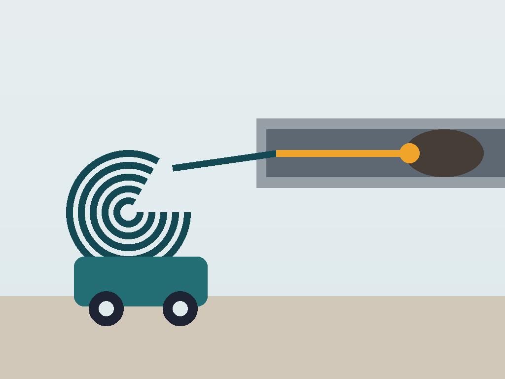 Drain machine clearing a blocked bathroom pipe